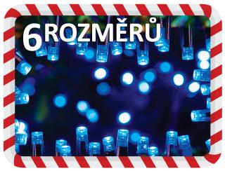 LED světýlka na stromeček - Modré (6 délek) Délka: 22,5 m - 250 LED
