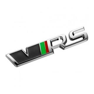 Škoda RS - 3D Chromová samolepka na auto - Logo / Znak