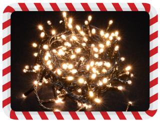 Vánoční osvětlení - LED řetěz na stromeček - 210 LED, 21 metrů Barva: Teplá bílá