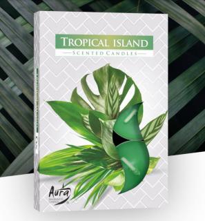Vonné čajové svíčky (6ks) Vůně: Tropický ostrov