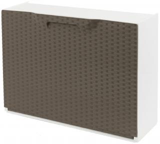 Botník LINEA RATTAN 51 x 17,3 x 40,1 cm šedohnědý