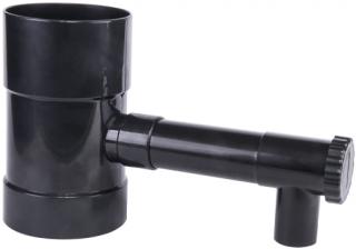 Lapač sběrač dešťové vody s ventilem 100 mm černý