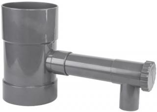 Lapač sběrač dešťové vody s ventilem 100 mm šedý