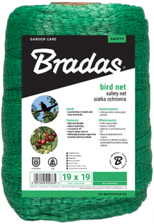 Síť proti ptákům BRADAS BIRD NET 10 g/m² zelená 4 x 100 m