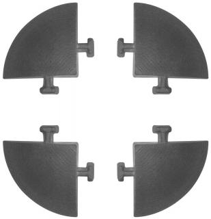 Ukončovací roh LINEA STRIPED 5,4 x 5,4 x 2,5 cm šedý 4 ks