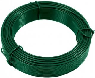 Vázací drát Zn + PVC 25 m zelený 2,6 mm Pilecký