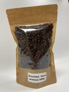 Brazilská zrnková káva pražená, 500g (Santos, zrnková káva arabica)