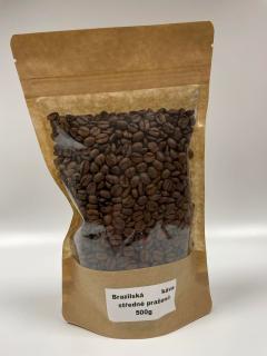 Brazilská zrnková  káva středně pražená, 500g (Santos, zrnková káva arabica)