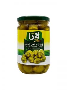 Zelené olivy plněné citronem