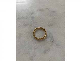 Bamboo ring Velikost: gold M - 17 cm