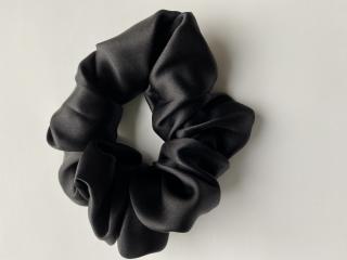 Black silk scrunchie