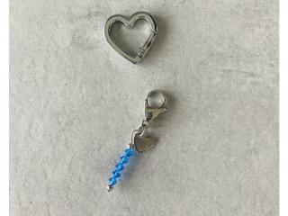 Blue heart charm