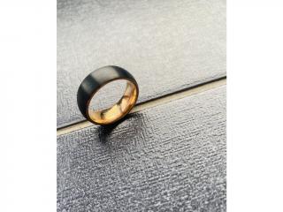Wolfram steel rose gold ring Velikost: L - 18 cm