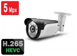 5.0Mpx H.265 Bezpečnostní venkovní kovová IP kamera RJ-45 ONVIF (Kompaktní kovová venkovní IP kamera s výkonným nočním viděním a ultra vysokým rozlišením 5.0Mpx (2592x1944) s podporou moderního kodeku H.265)