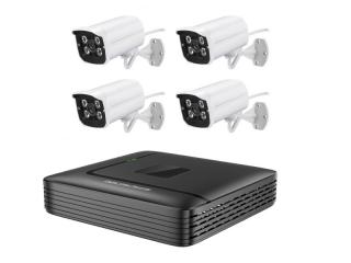 PROFI FullHD 1080P PoE 802.af Digitální Venkovní IP kamerový set se záznamem 1TB (Kompletní profi kamerový set 4 bezpečnostních venkovních IP kamer s vysokým FullHD 1080P rozlišením a aktivním PoE napájením 802.3af)