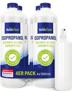 Isopropanol (4x1000ml) + lahvička s rozprašovačem