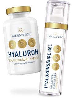 Kyselina hyaluronová 50 ml a Kyselina hyaluronová 90 kapslí WoldoHealth