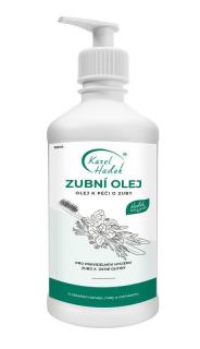 KH - ZUBNÍ OLEJ ze 7 bylin Olej k péči o zuby 500 ml s dávkovačem