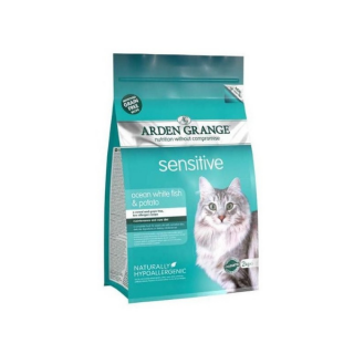 Arden Grange Adult Cat Sensitive Ocean White Fish & Potato grain free  Expirace 8 kg: 11. 6. 2023 400 g