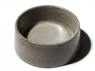 Betonová miska pro psy s glazurovaným povrchem - 1,3l šedá