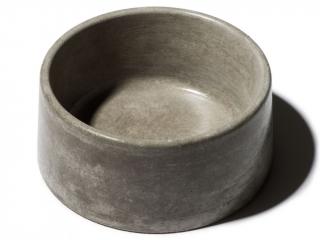 Betonová miska pro psy s glazurovaným povrchem - 2,6l šedá