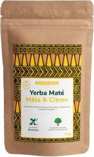 BrainMax Pure Organic Yerba Maté - Máta & Citrón, 1000 g