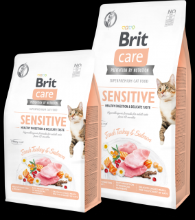Brit Care Cat Grain-Free Sensitive Healthy Digestion & Delicate Taste  400 g expirace 19. 10. 2023 0,4 kg