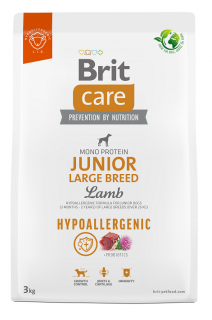 Brit Care Dog Hypoallergenic Junior Large Breed Jehněčí + Rýže - 3 kg