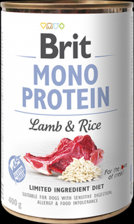 Brit Dog konzerva Mono Protein Lamb & Brown Rice 400g
