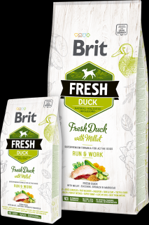 Brit Fresh Duck & Millet Adult Run & Work 12 kg