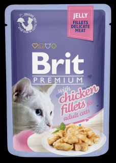 Brit premium cat kapsička filety s kuřecím masem v želé - 85g