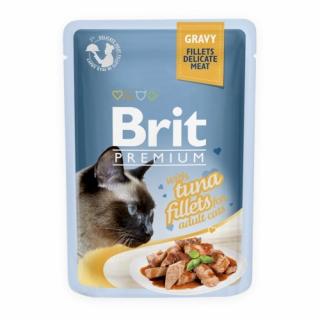 Brit premium cat kapsička filety s tuňákem ve šťávě - 85g