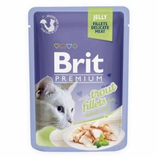 Brit premium cat kapsička filety se pstruhem v želé -  85g