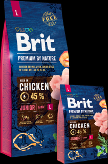 Brit Premium Dog by Nature Junior L 15 kg