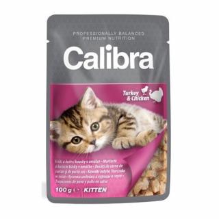 Calibra cat kapsička kitten krůtí a kuřecí kousky v omáčce - 100g
