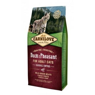 Carnilove Cat Duck&Pheasant Adult Hairball Control 6 kg