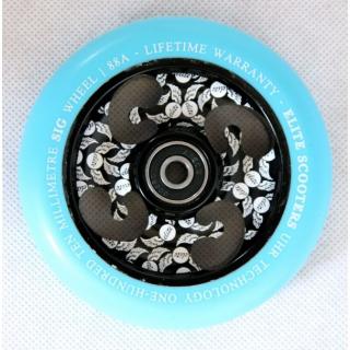 Elite Scooters UHR Sig 110 mm Wheel, Light Blue Laser Etched / Black