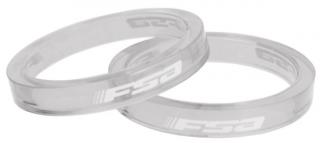 FSA Polycarbonate headset 10 mm spacer White Transparent - hlavové složení