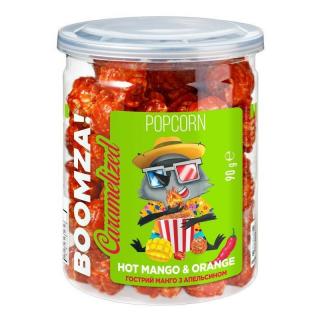 Boomza karamelizovaný popcorn s příchutí pikantního manga a pomeranče 90g