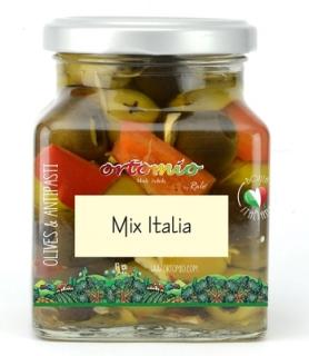 Ortomio marinované olivy mix Italia 314ml