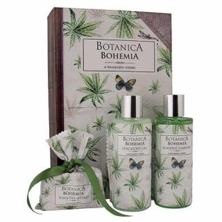 Botanica sada gel 200ml, šampon 200ml a mýdlo 100g – konopí (Luxusní kosmetická sada pro ženu)