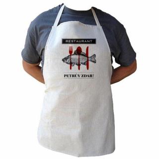 Kuchyňská zástěra pro rybáře Petrův zdar (Petrův zdar pro nadšené kuchaře a rybáře)