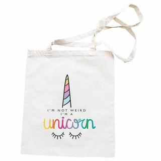 Látková taška 40 x 33 cm - Unicorn (Plátěná taška s originálním potiskem)