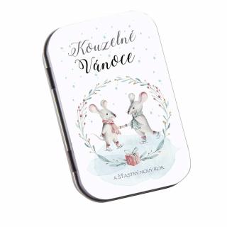 Toaletní mýdlo 80 g v plechové krabičce – kouzelné Vánoce (myšky)