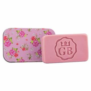 Toaletní mýdlo 80 g v plechové krabičce (růžová) – růže