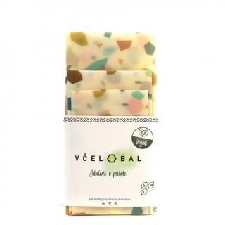 Včelobal voskovaný ubrousek - Vegan, MINI KOMBO (Ekologický voskovaný ubrousek pro opakované použití)