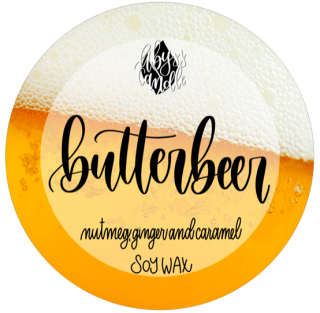 Vonný vosk: Karamel, zázvor a muškátový oříšek  Vůně svíčky BUTTERBEER