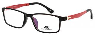 P&P - 204 - C5 - MATTE BLACK / RED