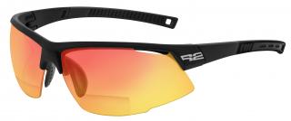 R2 - AT063A6 RACER - MATTE BLACK - GREY FOTOCHROMIC / RED MIRROR Dioptrie: +1,50