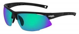 R2 - AT063T RACER - MATTE BLACK - GREY / GREEN MIRROR